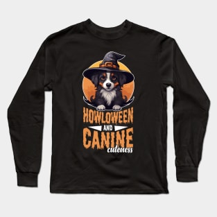 Howloween Dog Cuteness Scary Witchy Meme-y Long Sleeve T-Shirt